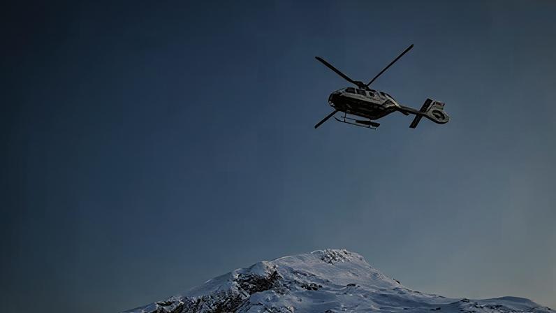 Un helicóptero de la Guardia Civil el pasado 29 de diciembre en Panticosa, Huesca.