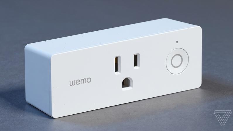 A Wemo Smart Plug Mini, front view