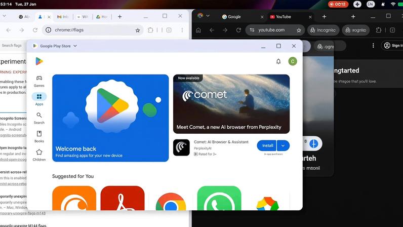 Aluminium OS looks like exactly what it is: a hybrid of Android and ChromeOS.