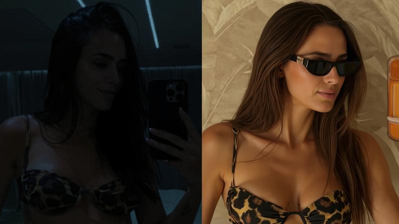 Bruna Biancardi grávida de Mel, em 2025, e atualmente, em 2026 — Foto: Reprodução/Instagram