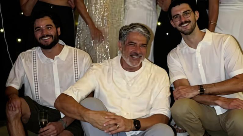 Túlio Gadêlha, Fátima Bernadades, Beatriz, William Bonner e Vinícius — Foto: Reprodução/Instagram