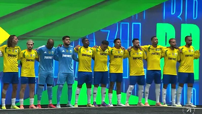 Seleção brasileira antes da estreia na Kings World Cup (Foto: Reprodução)