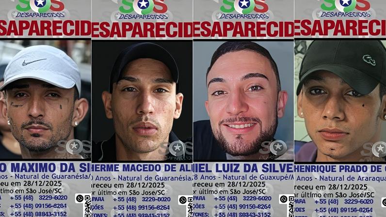 Informação foi confirmada pela Polícia Civil de Santa Catarina