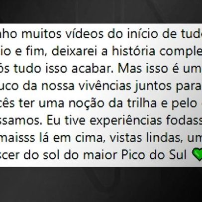 Bombeiros seguem buscas por jovem abandonado por amiga em montanha no Paraná