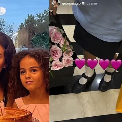 Georgina Rodríguez se emociona ao ganhar presentes das filhas em seu aniversário