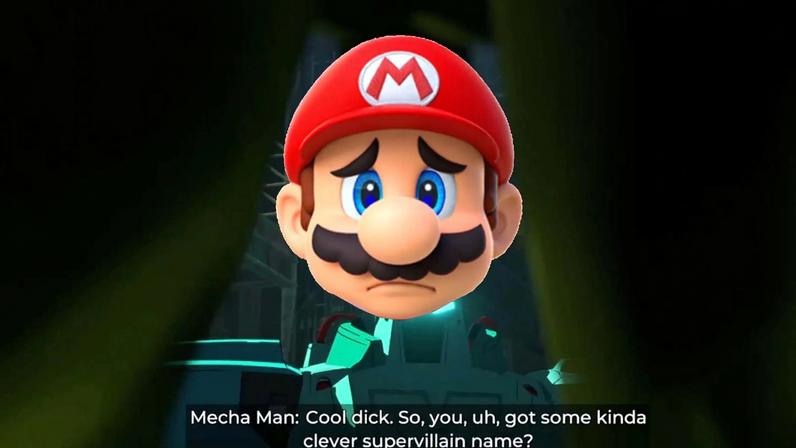 Mario is sad about censorship.