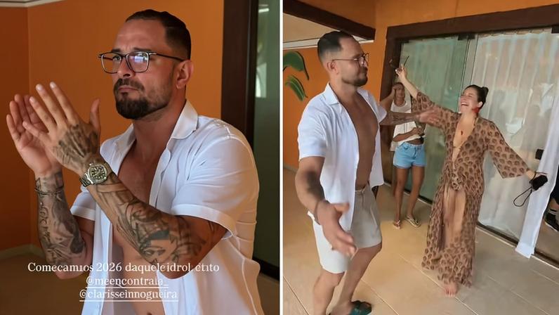 Diogo Nogueira reúne amigos e familiares para celebrar novo ano — Foto: Reprodução/Instagram