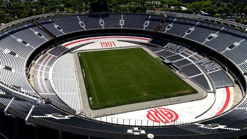 Vista aérea do 'novo' Monumental de Núñez, estádio do River Plate, em Buenos Aires
