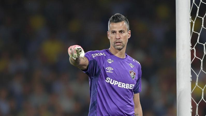 Fábio durante Fluminense x Cruzeiro pelo Brasileirão