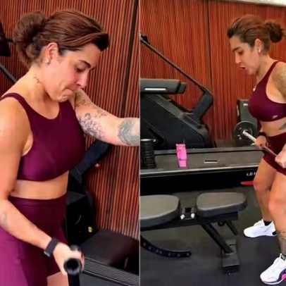 Lauana Prado mostra treino durante gravidez
