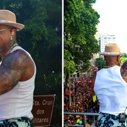 Léo Santana arrasta multidão com bloco no Rio de Janeiro