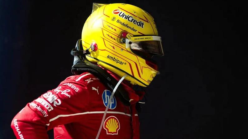 Lewis Hamilton, da Ferrari, no GP dos Estados Unidos pela F1 2025 (Foto: Rudy Carezzevoli/Getty Images/AFP)