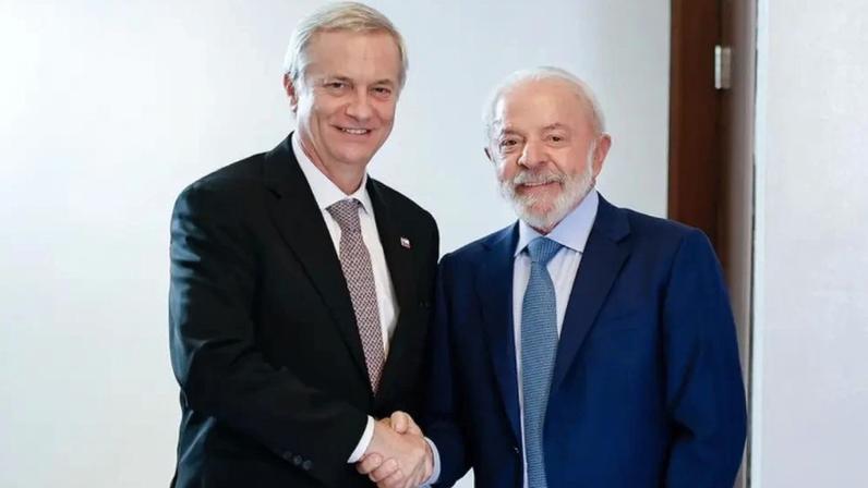 Lula e Kast em encontro no Panamá, no final do mês de janeiro. (Foto: Ricardo Stuckert/Secom)