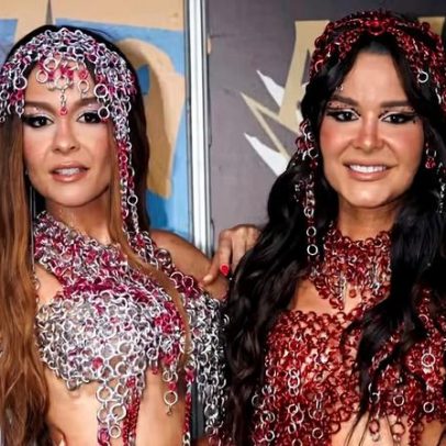 Maiara e Maraisa capricham nos looks ao se apresentarem com Anitta