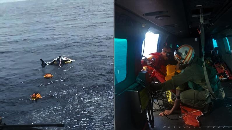 Oito vítimas foram resgatadas pela Marinha do Brasil. Créditos: Marinha do Brasil