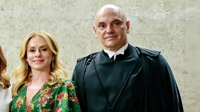 Moraes e a esposa, a advogada Viviane Barci de Moraes. (Foto: Ricardo Stuckert/PR)