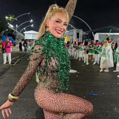 Musa da Barroca diz que banho de ouro da fantasia custou R$ 20 mil