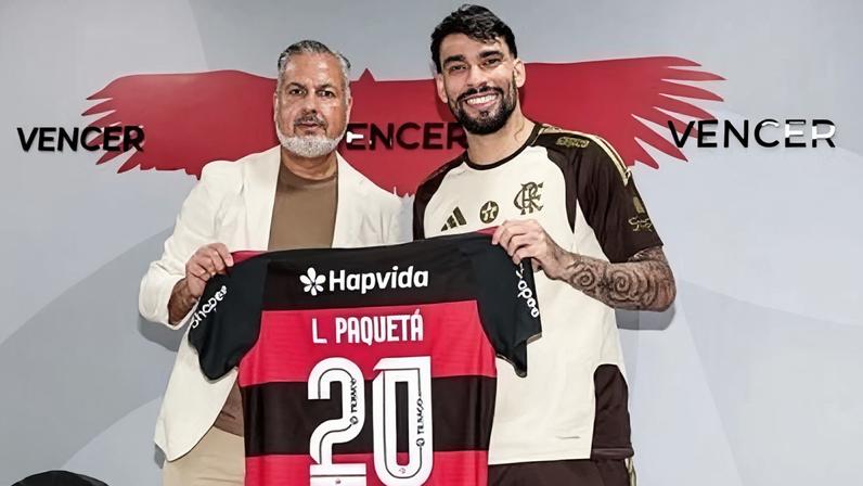 Lucas Paquetá foi oficializado pelo Flamengo