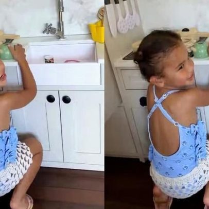 Bruna Biancardi mostra vídeo de Mavie brincando