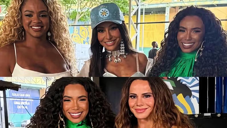Evelyn Bastos posa com Sabrina Sato, Viviane Araújo e Bianca Monteiro — Foto: Reprodução/ Instagram