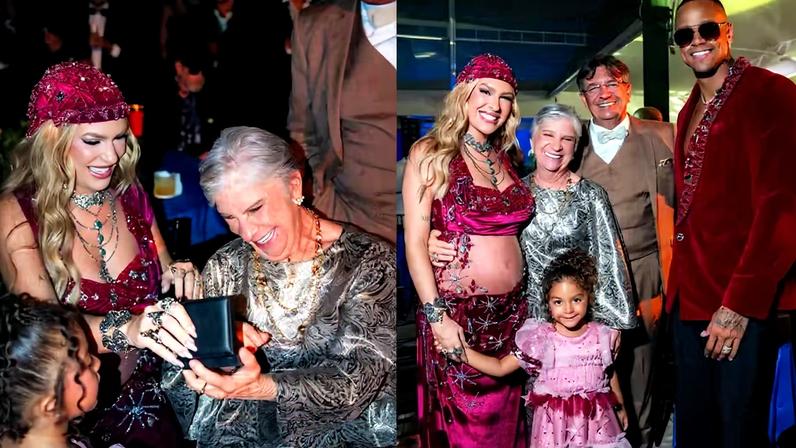 Lore Improta celebra aniversário da mãe