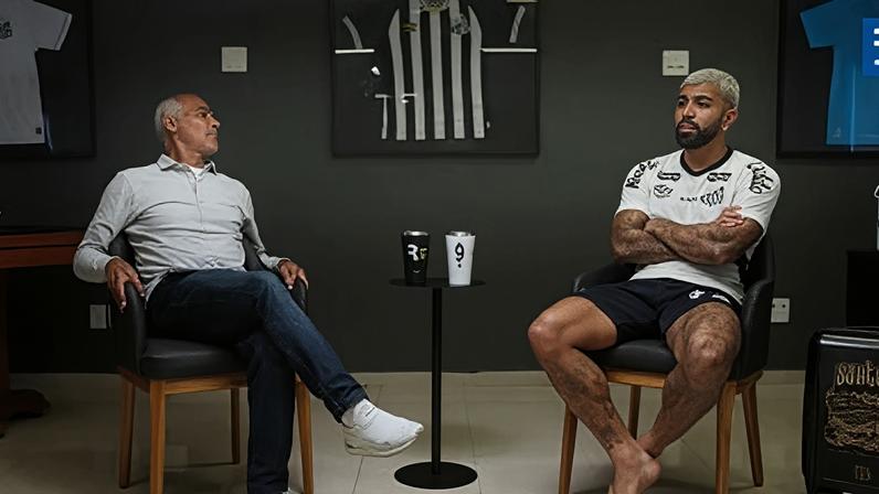 Romário entrevistou Gabigol, atacante do Santos