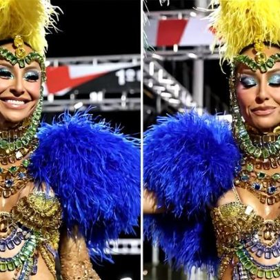 Sabrina Sato emociona-se ao pisar na Sapucaí em ensaio técnico com Vila Isabel