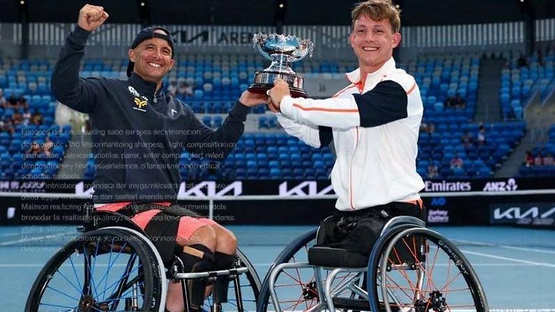 Guy Sasson (ISR) e Niels Vink (HOL), campeões do Quad (Foto: Australian Open.com)