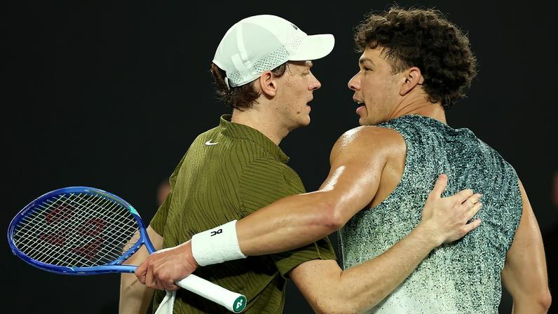 Jannik Sinner e Ben Shelton (Foto: Tennis Australia)