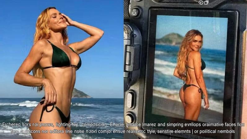 Monique Alfradique exibe silhueta em dia de praia no Rio e ganha 'cantada': 'Vou frequentar mais' — Foto: Reprodução/Instagram