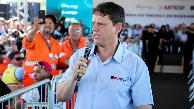 O governador Tarcísio de Freitas, de São Paulo. (Foto: Pablo Jacob/governo de SP)