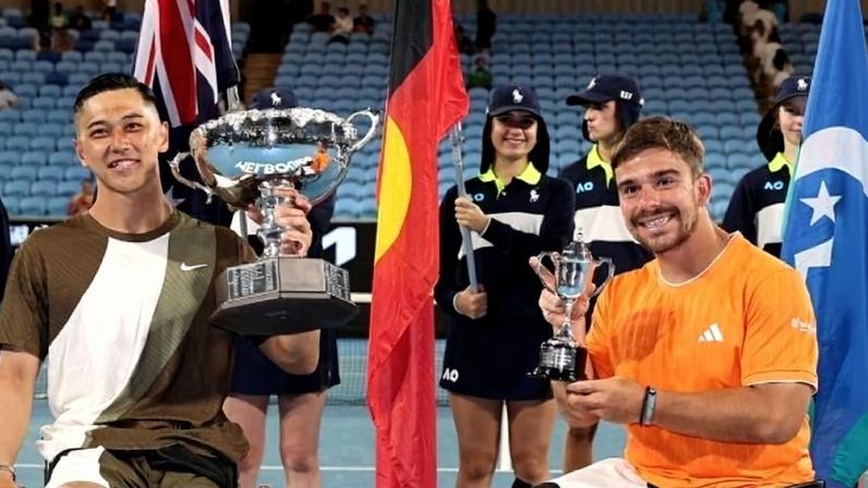 Tokito Oda e Martin De la Puente (Foto: Australian Open.com)