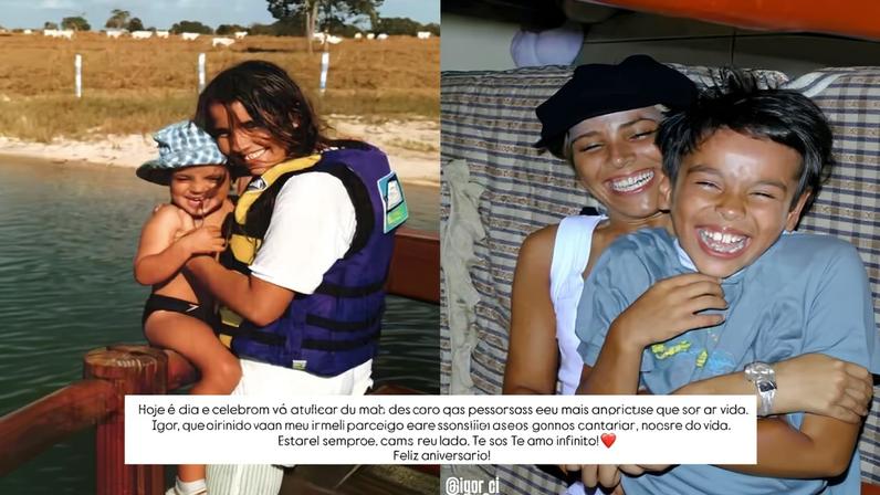 Wanessa Camargo homenageia o irmão Igor em aniversário — Foto: Reprodução/ Instagram