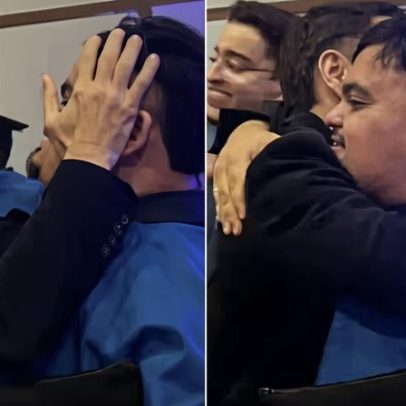 Caio Blat comemora formatura do filho mais velho em faculdade