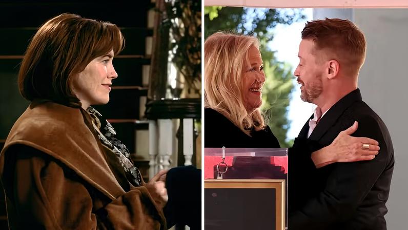 Macaulay Culkin se despede de Catherine O'Hara, sua mãe em 'Esqueceram de Mim'