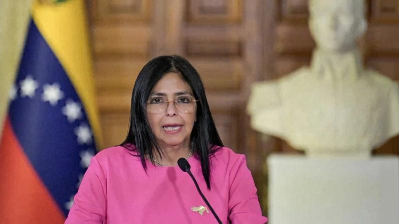 A agora presidente interina da Venezuela, Delcy Rodríguez – foto: Juan Barreto/AFP