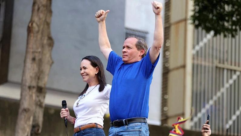 Juan Pablo Guanipa, aliado da opositora venezuelana Maria Corina Machado. Foto: Pedro Mattey/AFP