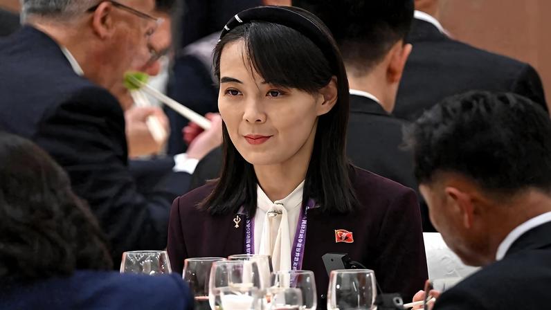 Kim Yo Jong, irmã do líder da Coreia do Norte Kim Jong-un, subiu na hierarquia do Partidos dos Trabalhadores do país. Foto: Jade Gao / AFP
