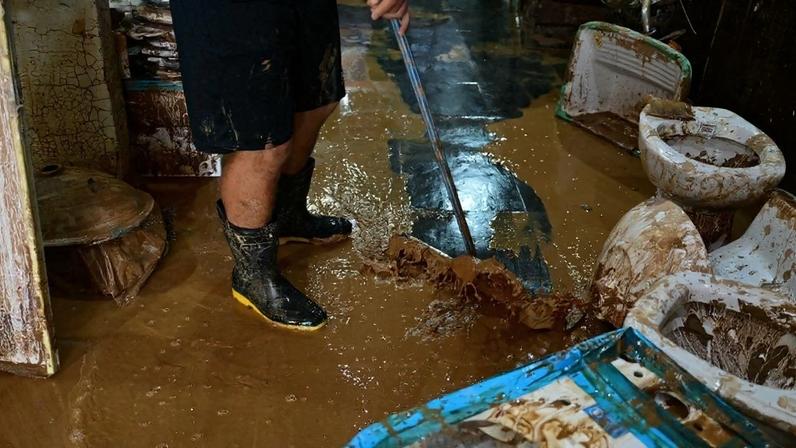 Impaco das chuvas em Ubá (MG). Foto: Pablo Porciuncula/AFP