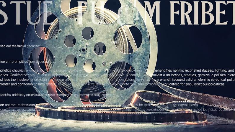 Fotografia de um carretel de filme retrô.