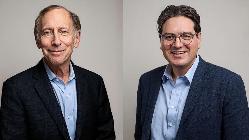 Cofundadores da Vivtex, Robert Langer (à esquerda) e Giovanni Traverso (à direita)