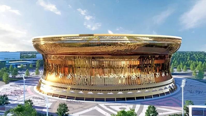 Estádio Trong Dong, uma arena multiuso projetada para receber 135 mil pessoas