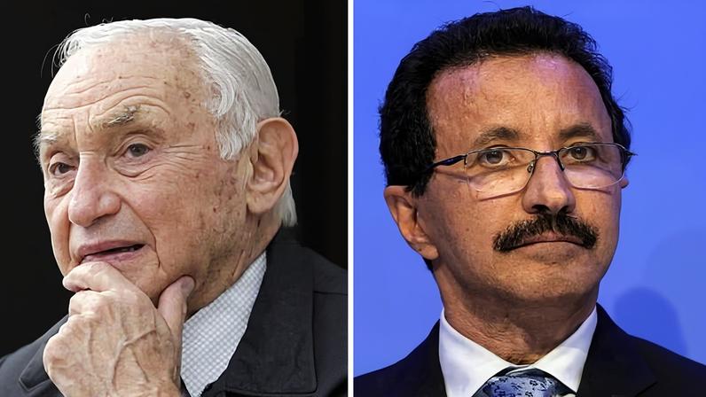 Leslie Wexner, CEO of of the parent company of Victoria’s Secret, Bath & Body Works and other businesses, and Sultan Ahmed bin Sulayem, DP World CEO.