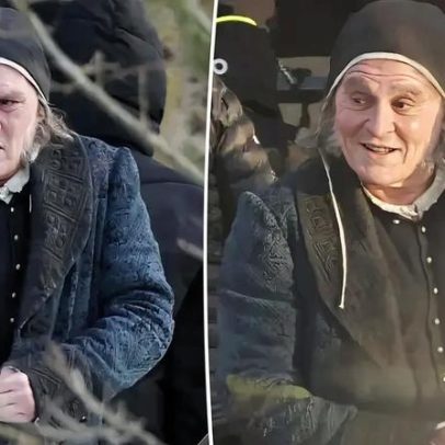 Astro de Hollywood aparece irreconhecível no set de Ebenezer em Londres