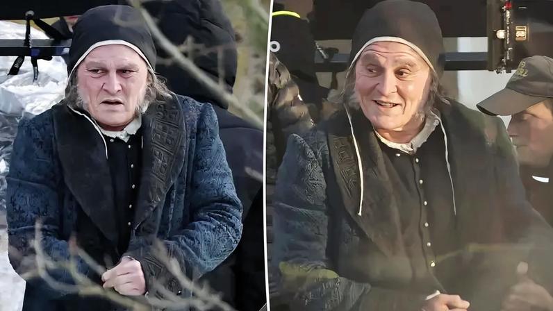 Johnny Depp looked unrecognizable while filming “Ebenezer: A Christmas Carol” in London.