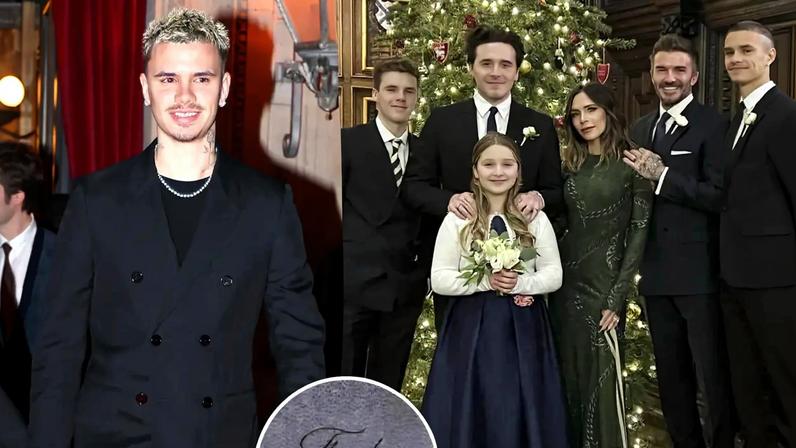 Romeo Beckham estreia tatuagem de família, Brooklyn encobre tinta
