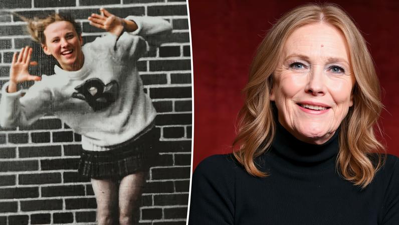 Catherine O'Hara in a black turtleneck.