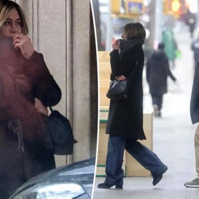 Jennifer Aniston e Jim Curtis são vistos em tour por apartamentos em NYC