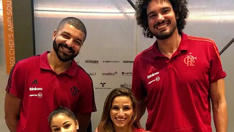 Olivinha, Flávia Saraiva, Jade Barbosa e Anderson Varejão — Foto: Reprodução/Instagram