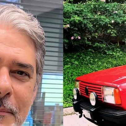 William Bonner exibe coleção de carros em programa